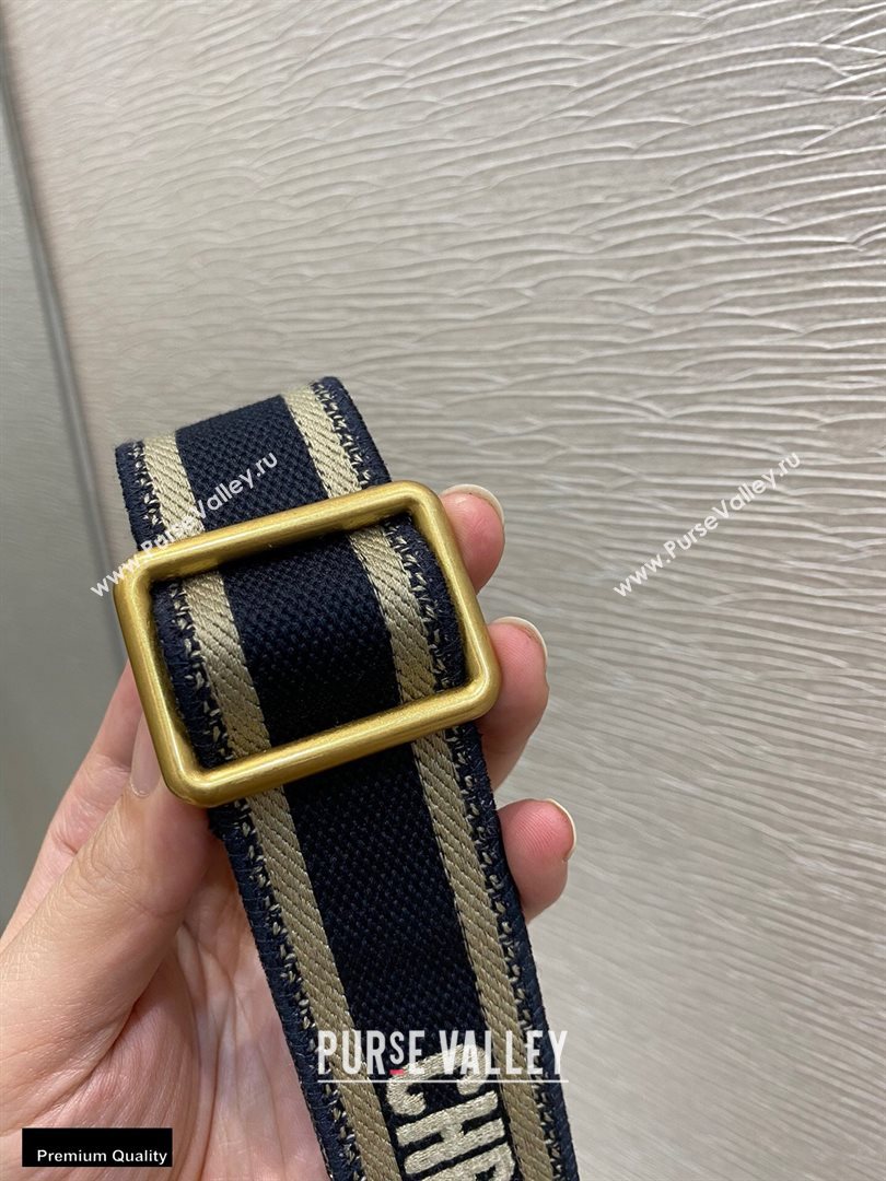 Christian Dior Embroidery Adjustable Shoulder Strap Blue 2020 (vivi-20111126 )