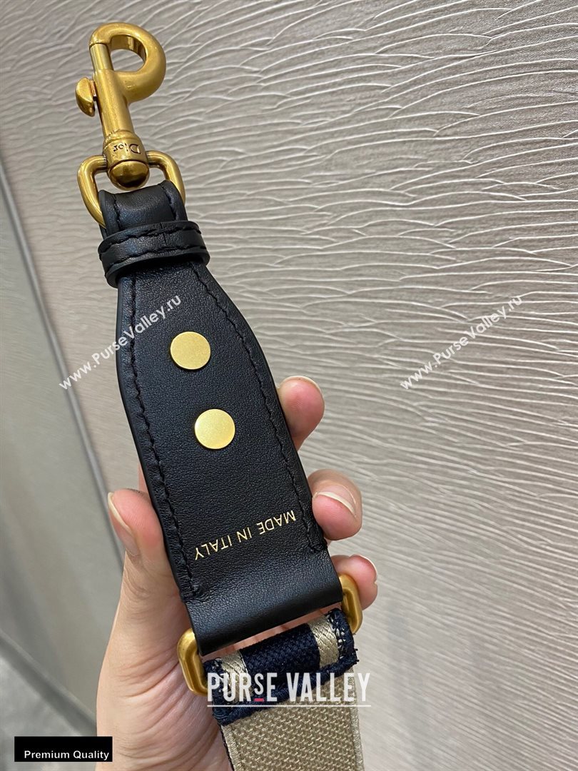 Christian Dior Embroidery Adjustable Shoulder Strap Blue 2020 (vivi-20111126 )