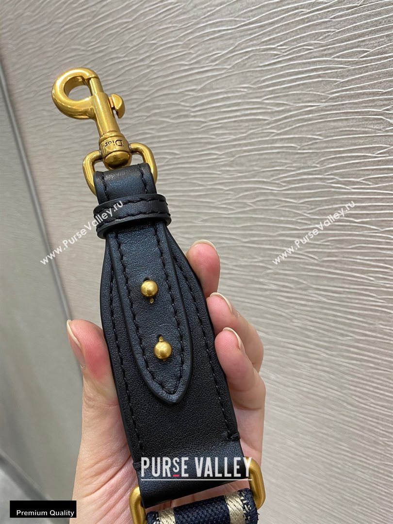 Christian Dior Embroidery Adjustable Shoulder Strap Blue 2020 (vivi-20111126 )