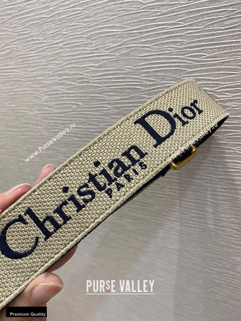 Christian Dior Embroidery Adjustable Shoulder Strap Blue 2020 (vivi-20111126 )