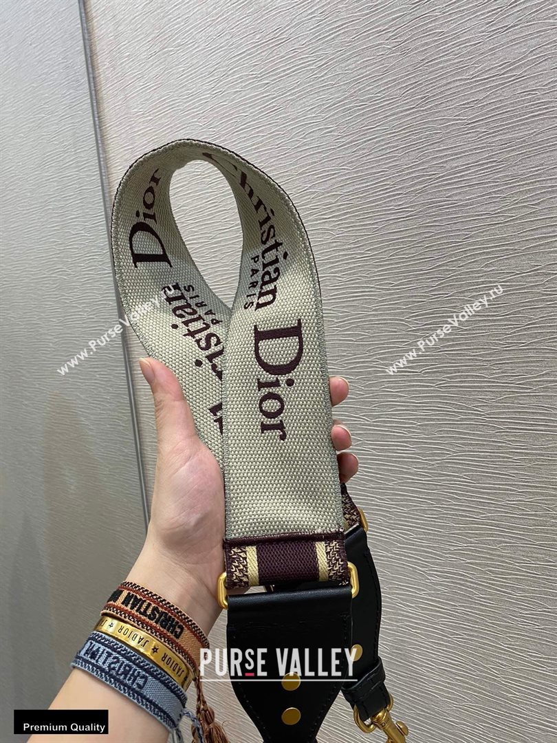 Christian Dior Embroidery Shoulder Strap Burgundy 2020 (vivi-20111120 )