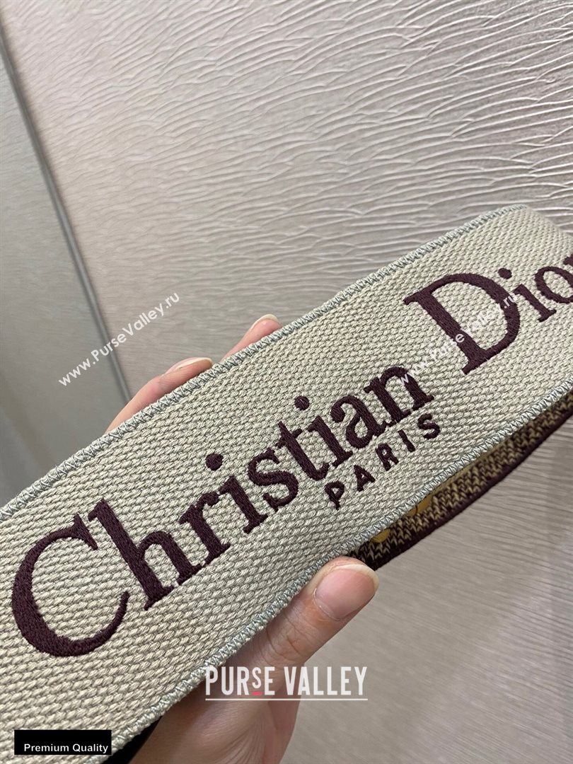 Christian Dior Embroidery Shoulder Strap Burgundy 2020 (vivi-20111120 )