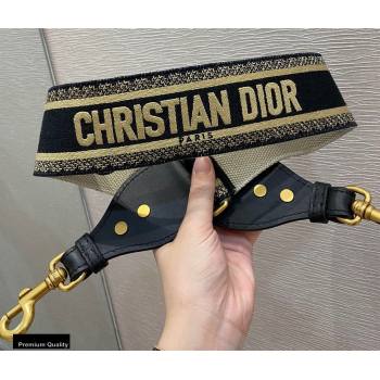 Christian Dior Embroidery Shoulder Strap Black 2020 (vivi-20111118 )