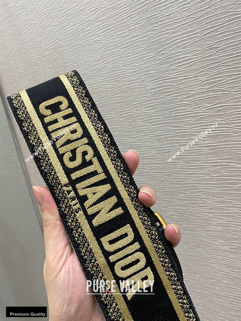 Christian Dior Embroidery Shoulder Strap Black 2020 (vivi-20111118 )