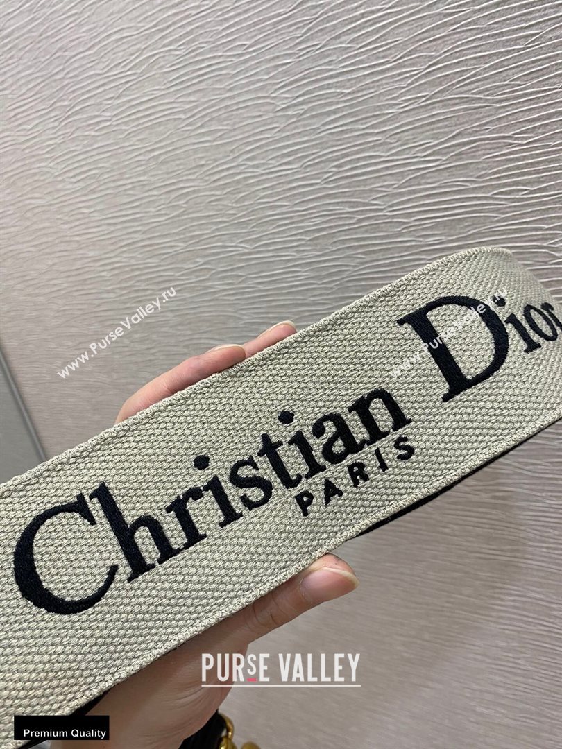 Christian Dior Embroidery Shoulder Strap Black 2020 (vivi-20111118 )