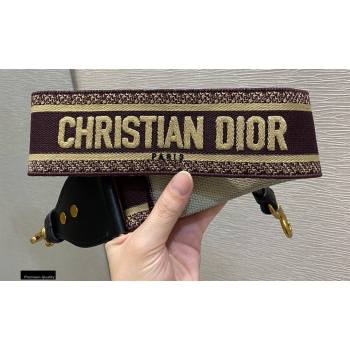 Christian Dior Embroidery Shoulder Strap Burgundy 2020 (vivi-20111120 )