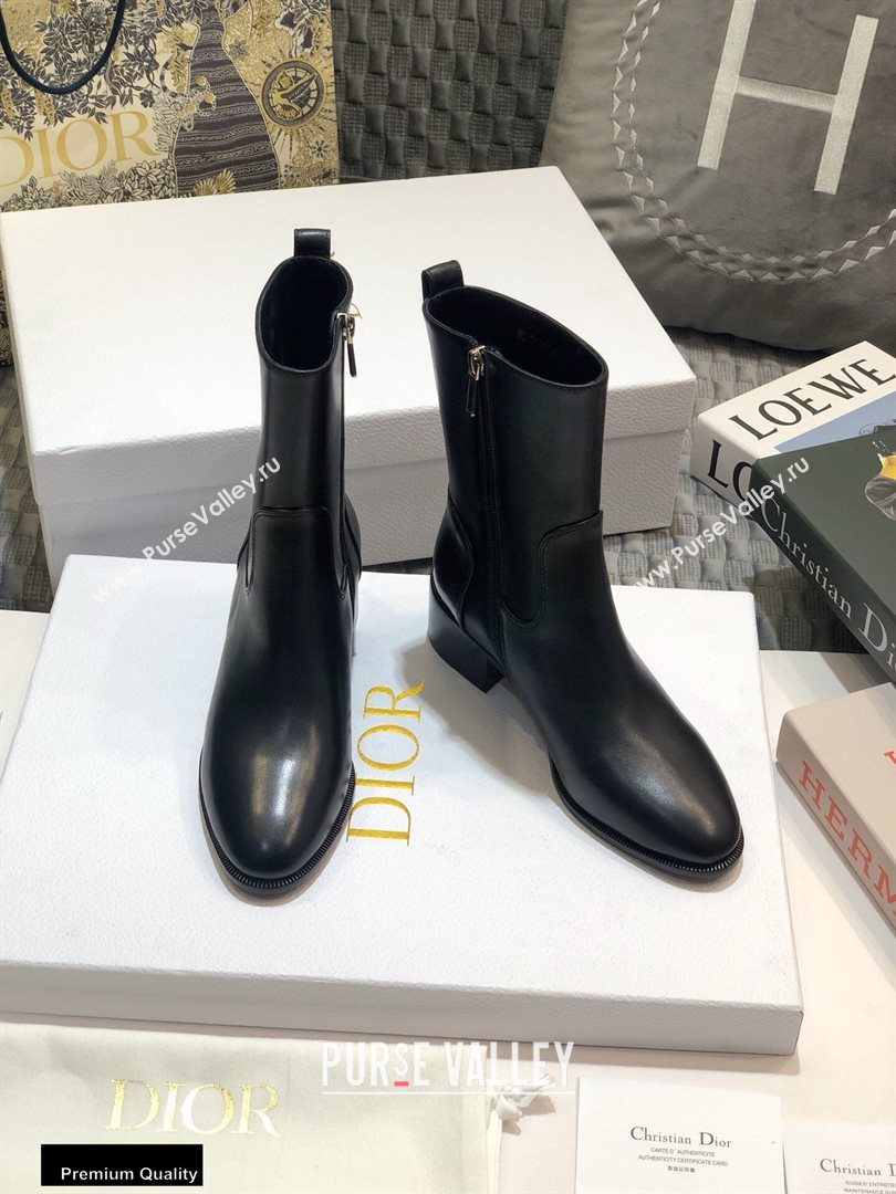 Dior Heel 4.5cm Calfskin Ankle Boots Black 2020 (jincheng-20111602)