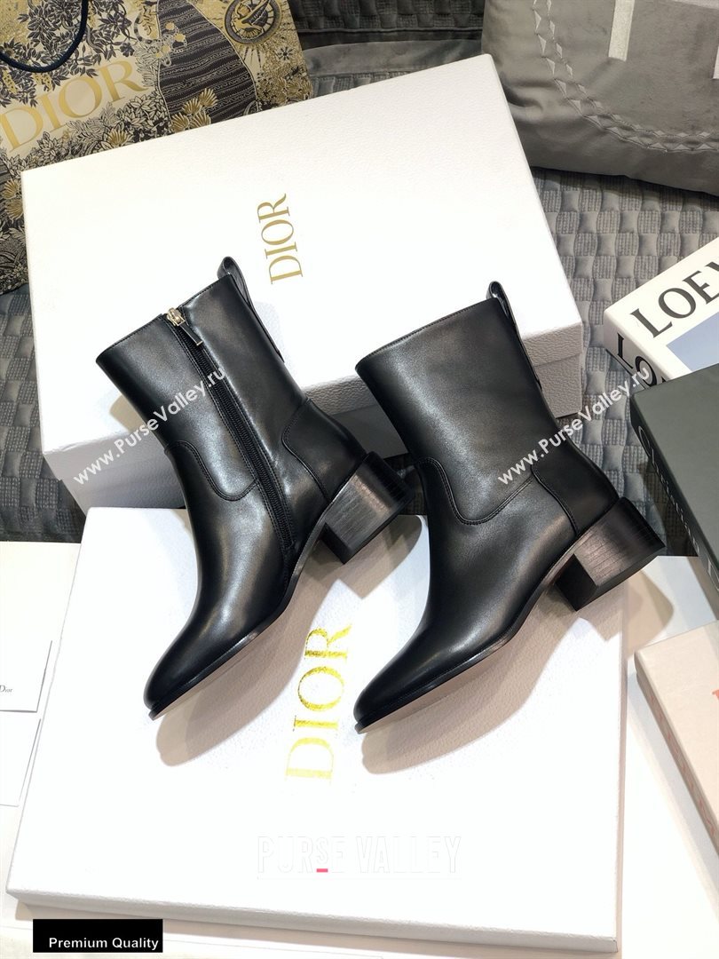 Dior Heel 4.5cm Calfskin Ankle Boots Black 2020 (jincheng-20111602)