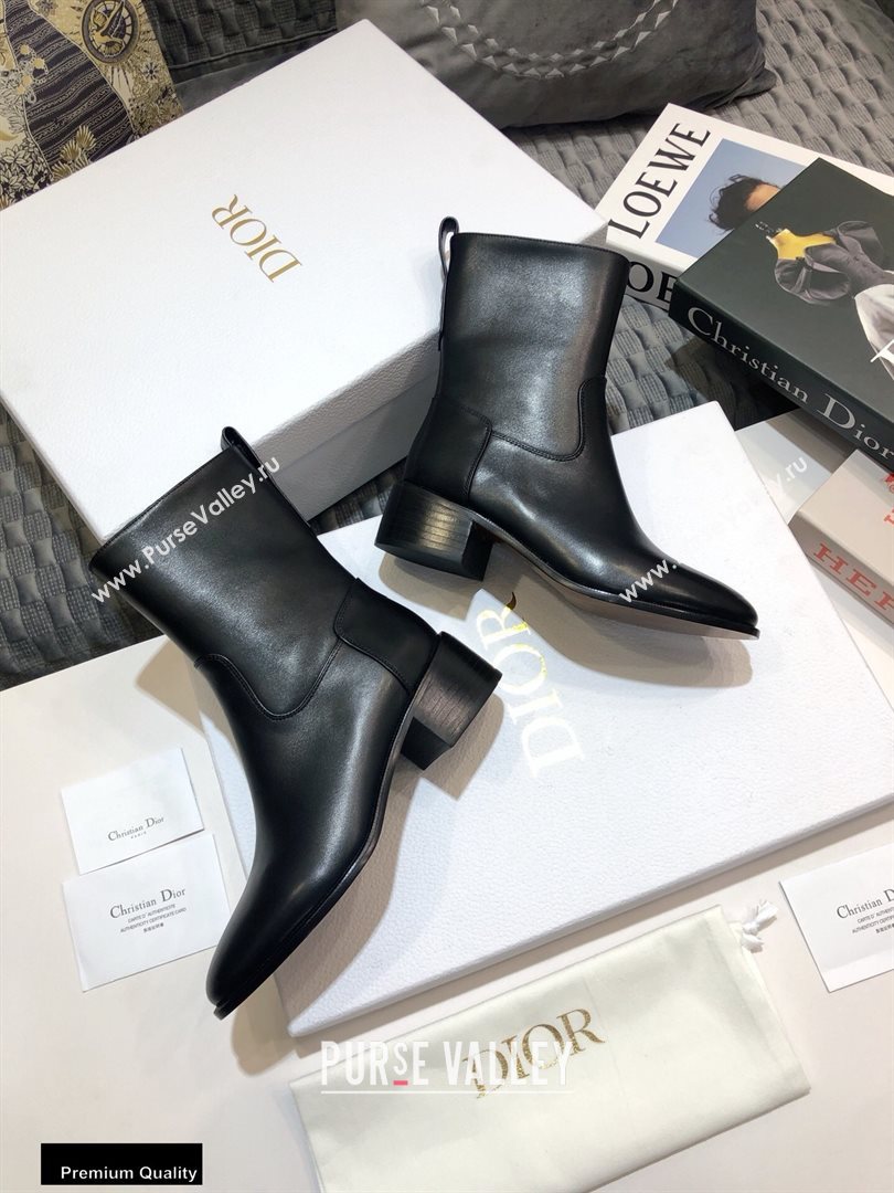 Dior Heel 4.5cm Calfskin Ankle Boots Black 2020 (jincheng-20111602)