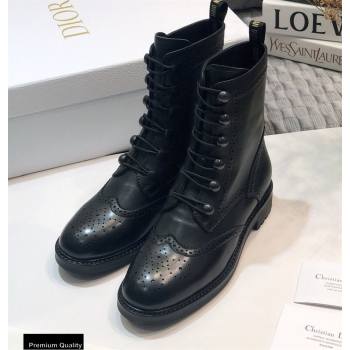 Dior Heel 2.5cm Calfskin Lace-up Ankle Boots Black 2020 (jincheng-20111604)