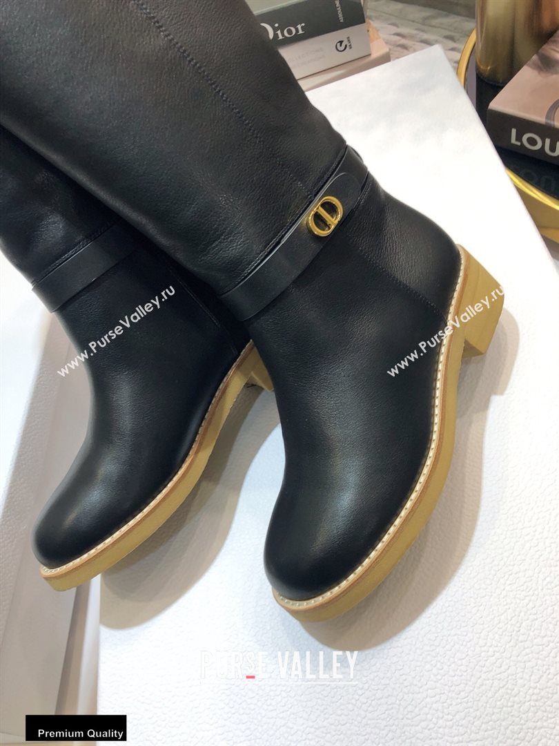 Dior Heel 3.5cm Calfskin and Shearling Lining D-Furious Boots Black 2020 (jincheng-20111701)