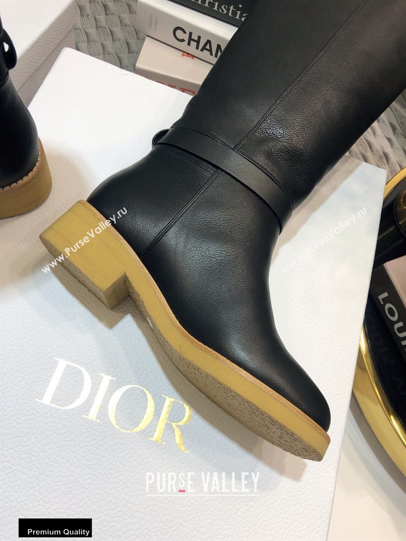 Dior Heel 3.5cm Calfskin and Shearling Lining D-Furious Boots Black 2020 (jincheng-20111701)