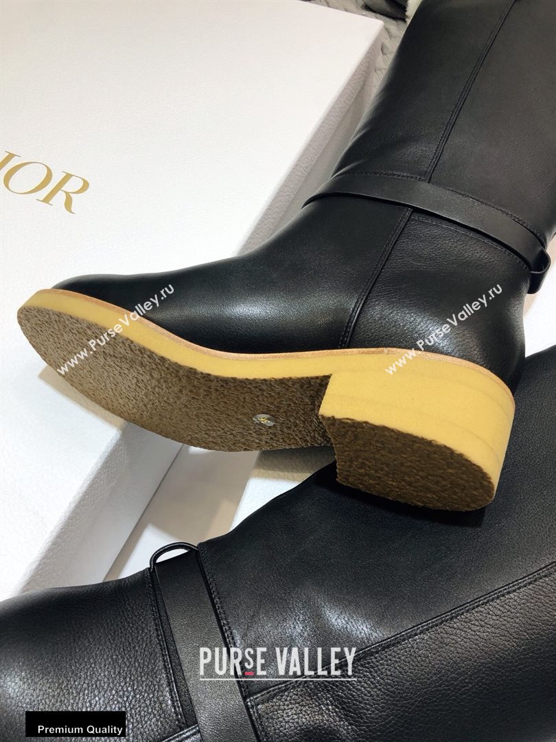 Dior Heel 3.5cm Calfskin and Shearling Lining D-Furious Boots Black 2020 (jincheng-20111701)