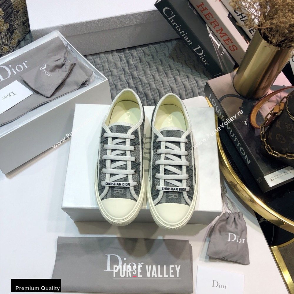 Dior WalknDior Low-Top Sneakers Cannage Embroidered Gray (jincheng-20111706)