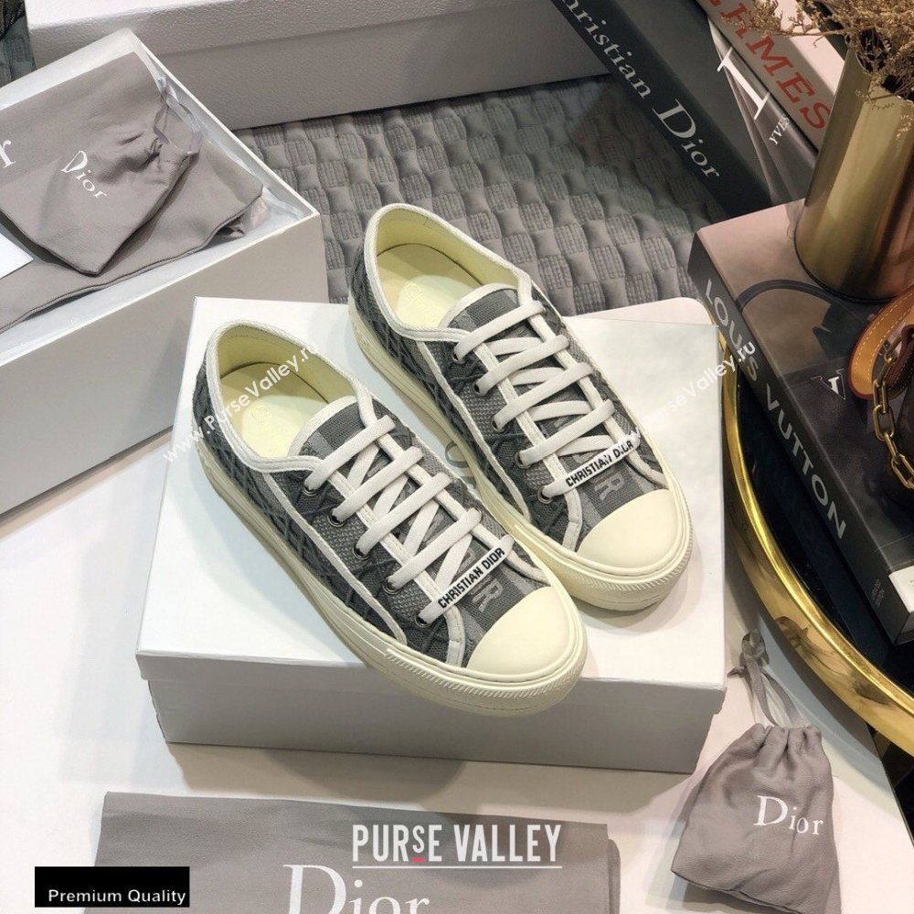 Dior WalknDior Low-Top Sneakers Cannage Embroidered Gray (jincheng-20111706)