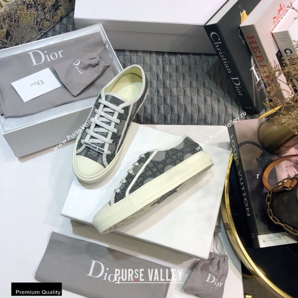 Dior WalknDior Low-Top Sneakers Cannage Embroidered Gray (jincheng-20111706)