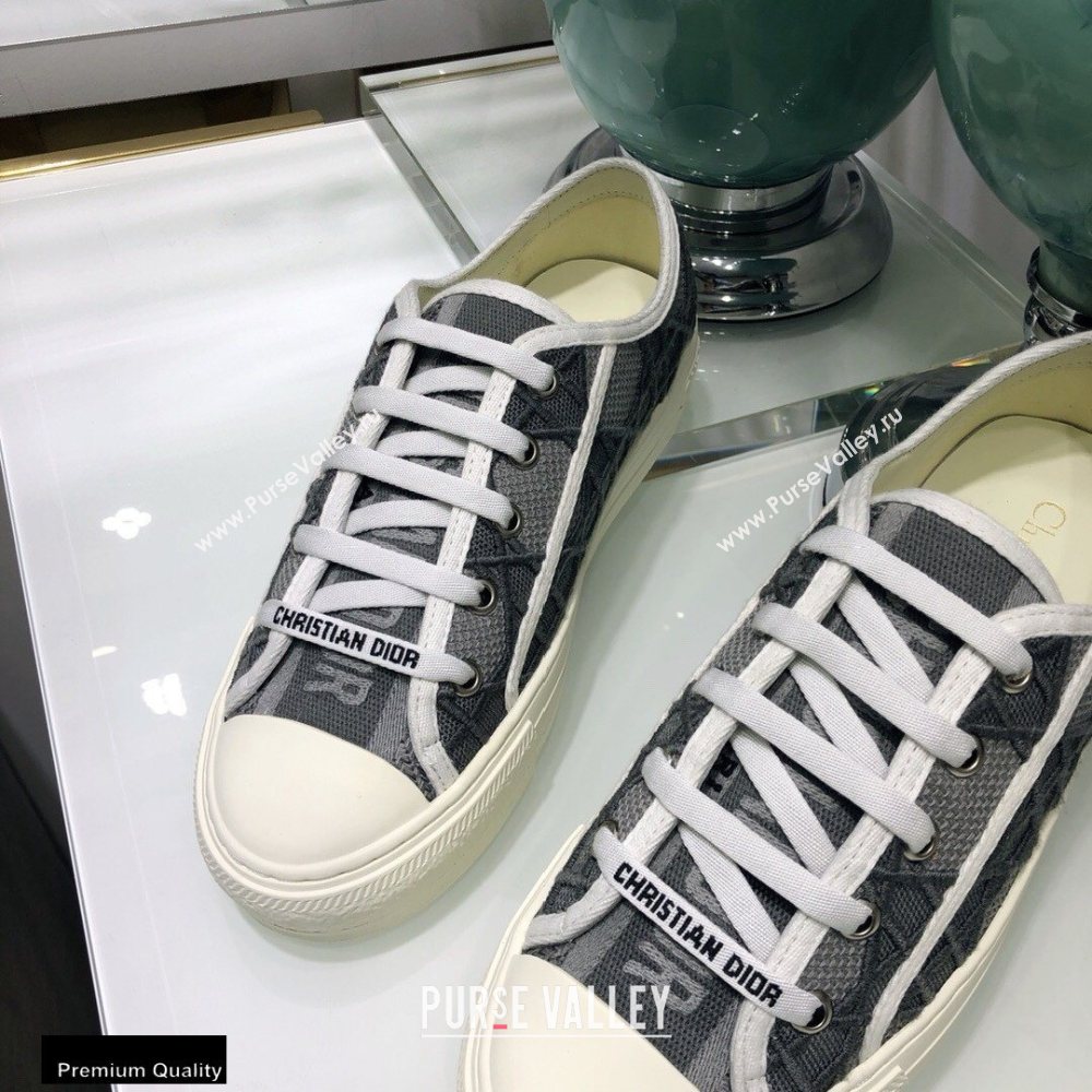 Dior WalknDior Low-Top Sneakers Cannage Embroidered Gray (jincheng-20111706)