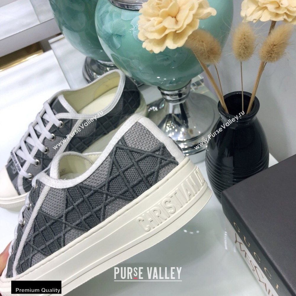 Dior WalknDior Low-Top Sneakers Cannage Embroidered Gray (jincheng-20111706)