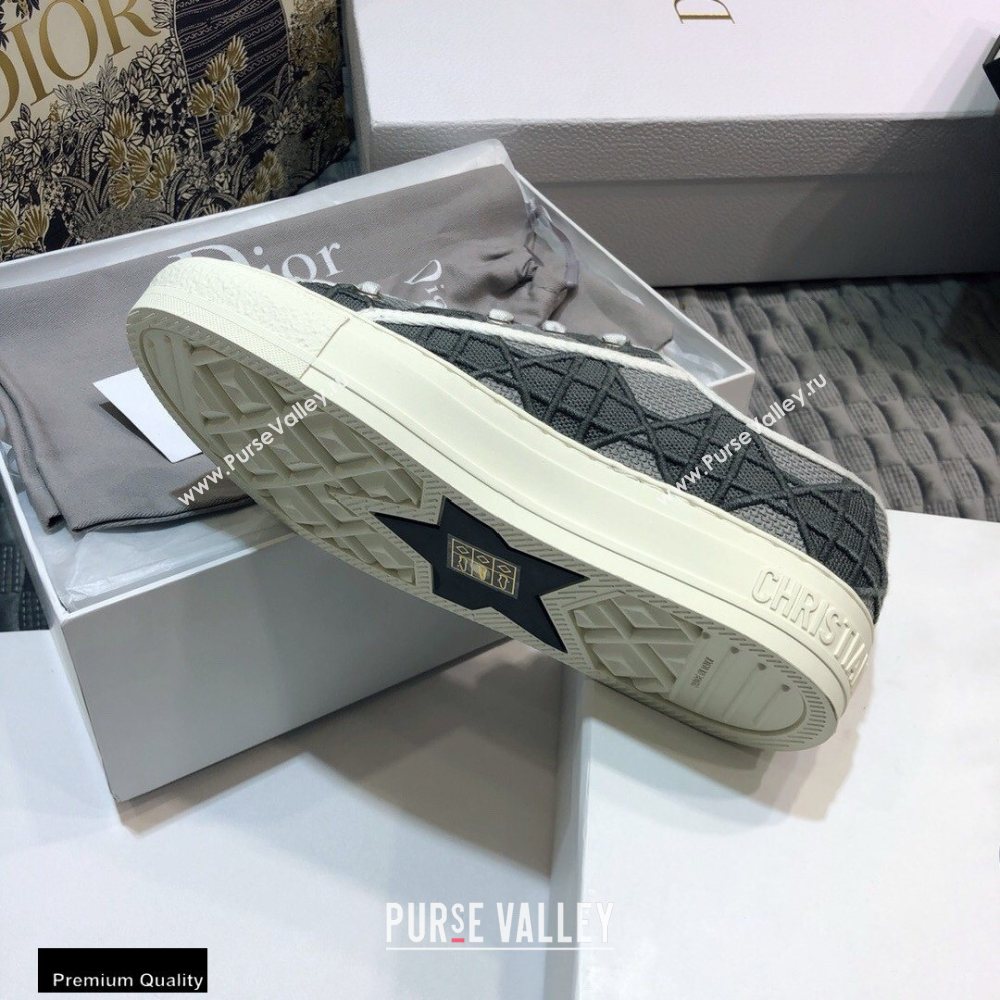 Dior WalknDior Low-Top Sneakers Cannage Embroidered Gray (jincheng-20111706)