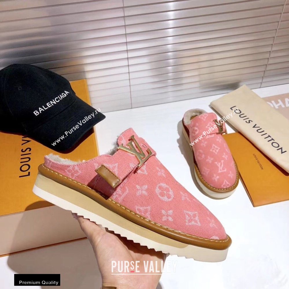 Louis Vuitton Shearling LV Cozy Mules 12 2020 (modeng-20112112)