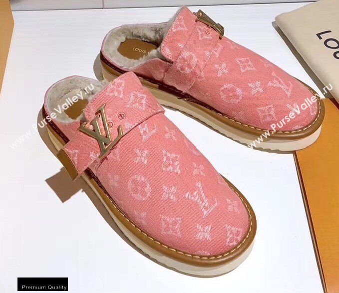 Louis Vuitton Shearling LV Cozy Mules 12 2020 (modeng-20112112)