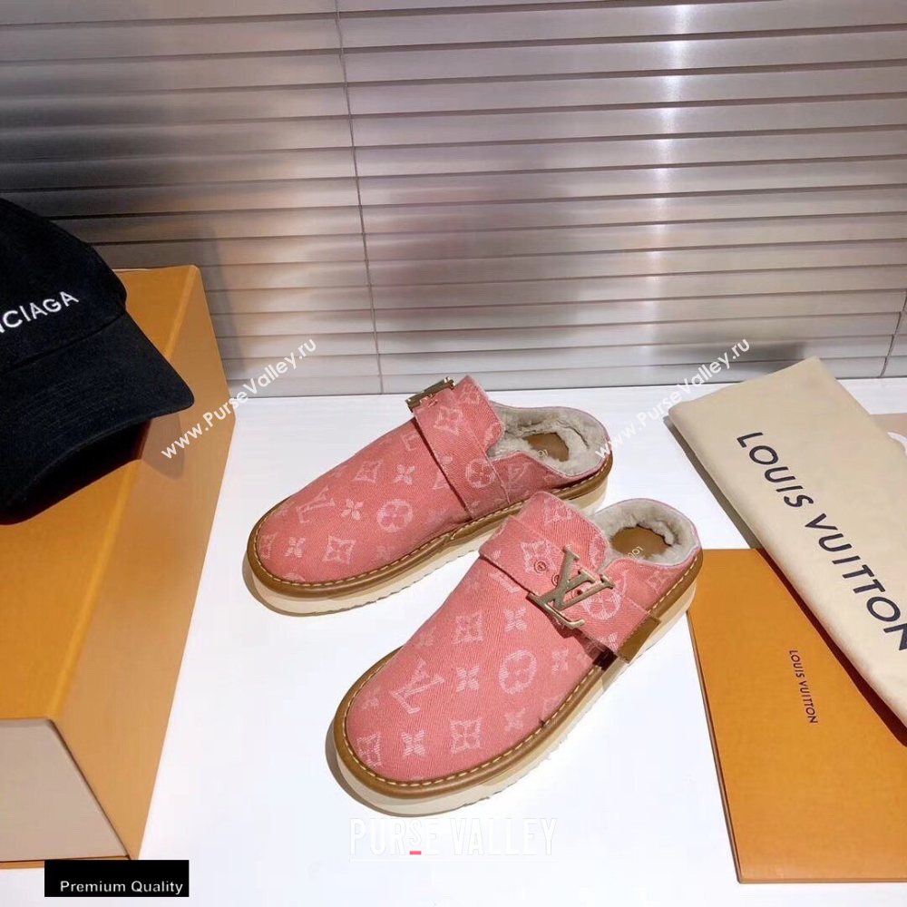 Louis Vuitton Shearling LV Cozy Mules 12 2020 (modeng-20112112)