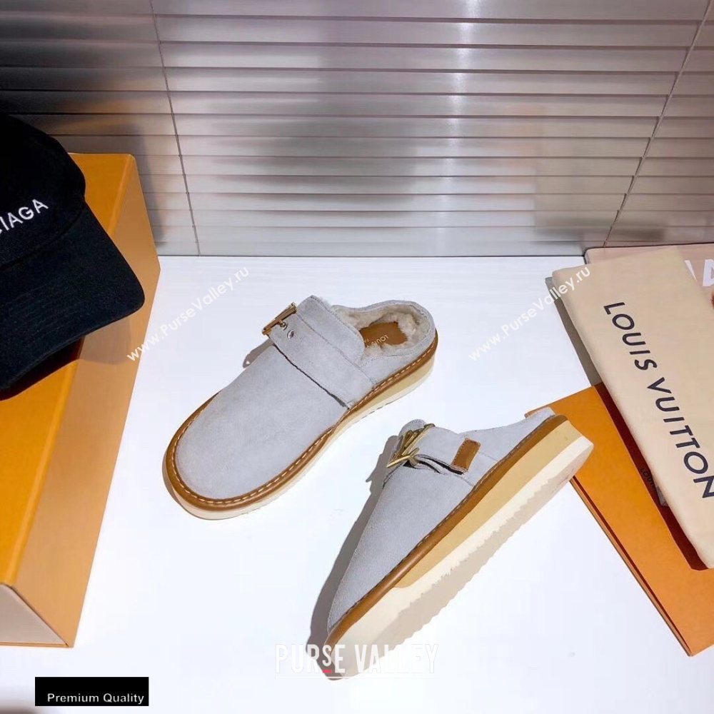 Louis Vuitton Shearling LV Cozy Mules 01 2020 (modeng-20112101)