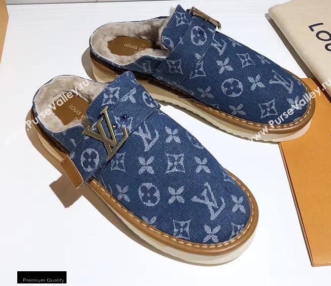 Louis Vuitton Shearling LV Cozy Mules 14 2020 (modeng-20112114)