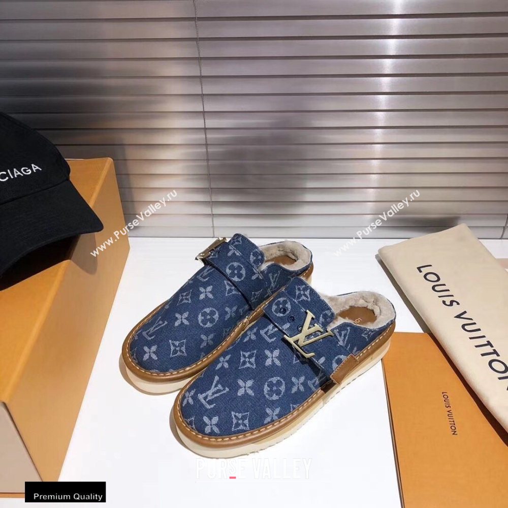 Louis Vuitton Shearling LV Cozy Mules 14 2020 (modeng-20112114)