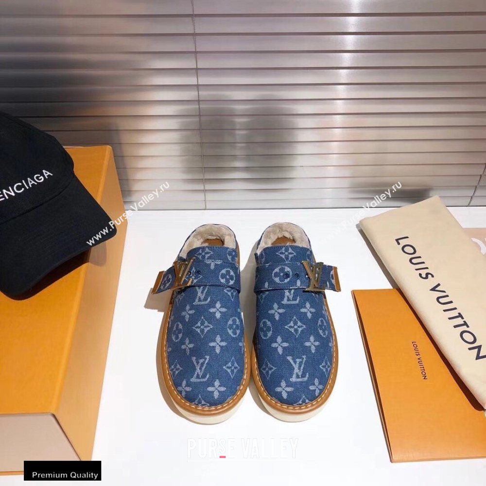 Louis Vuitton Shearling LV Cozy Mules 14 2020 (modeng-20112114)