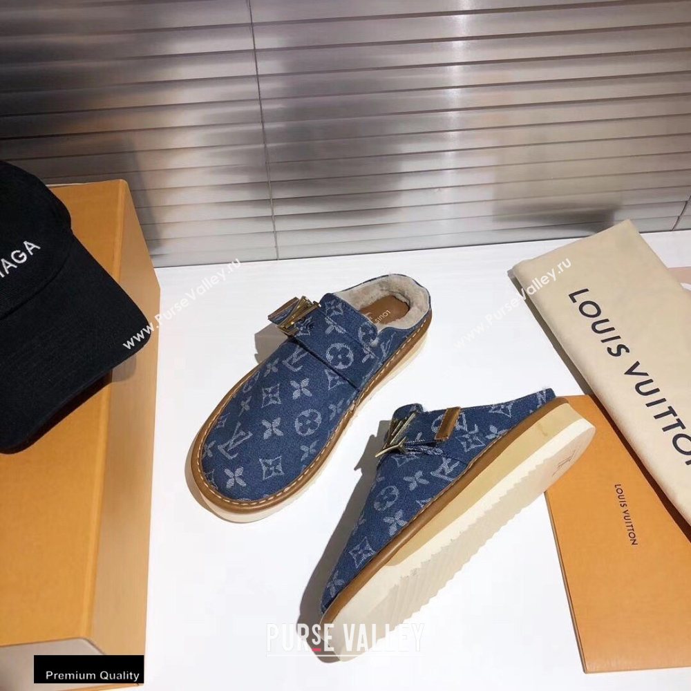 Louis Vuitton Shearling LV Cozy Mules 14 2020 (modeng-20112114)