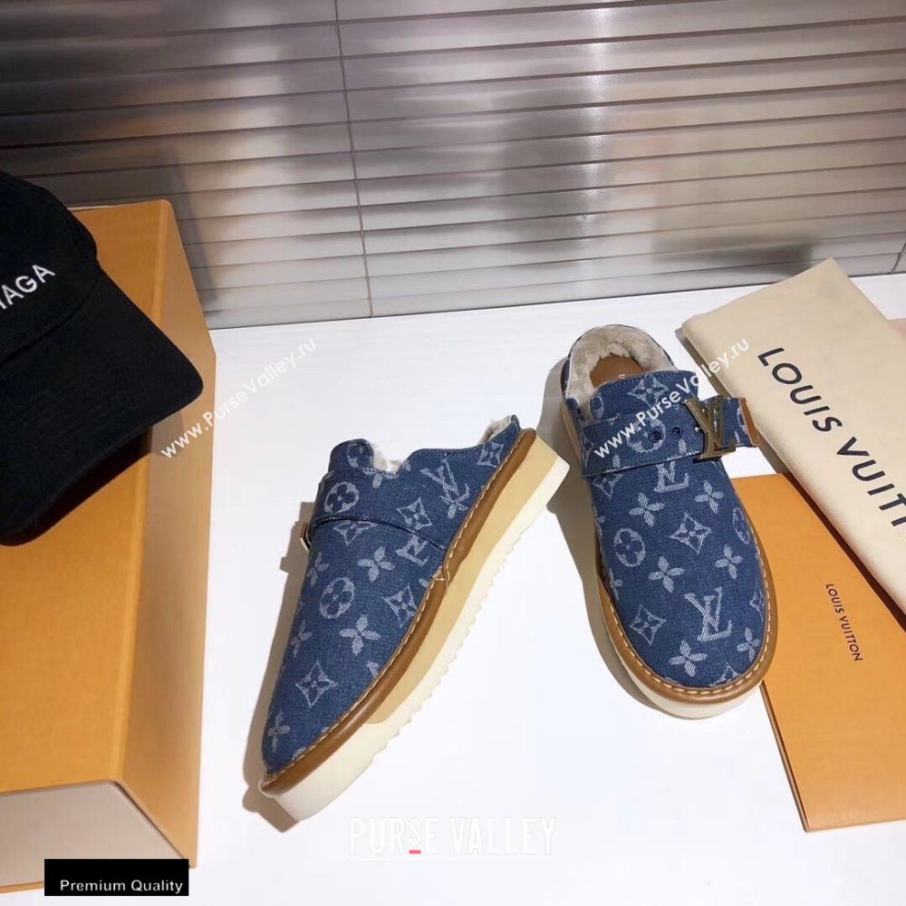 Louis Vuitton Shearling LV Cozy Mules 14 2020 (modeng-20112114)