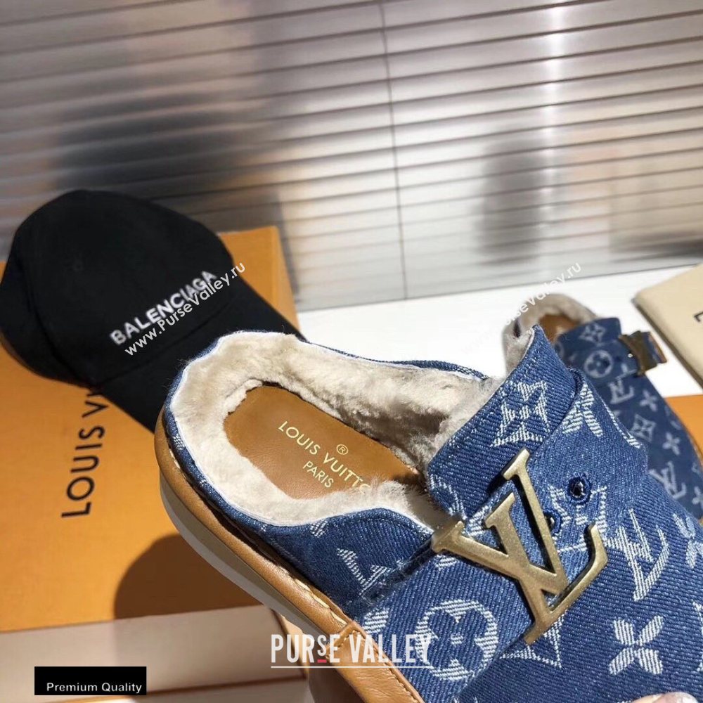 Louis Vuitton Shearling LV Cozy Mules 14 2020 (modeng-20112114)