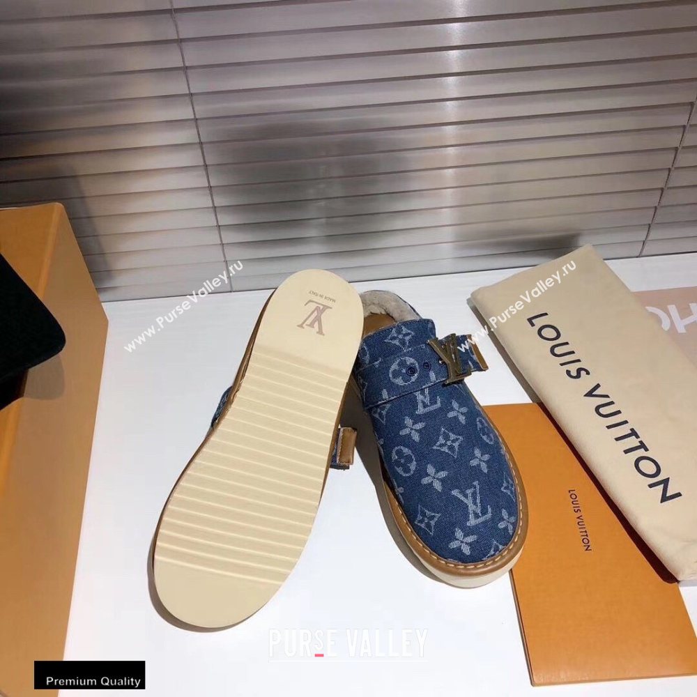 Louis Vuitton Shearling LV Cozy Mules 14 2020 (modeng-20112114)