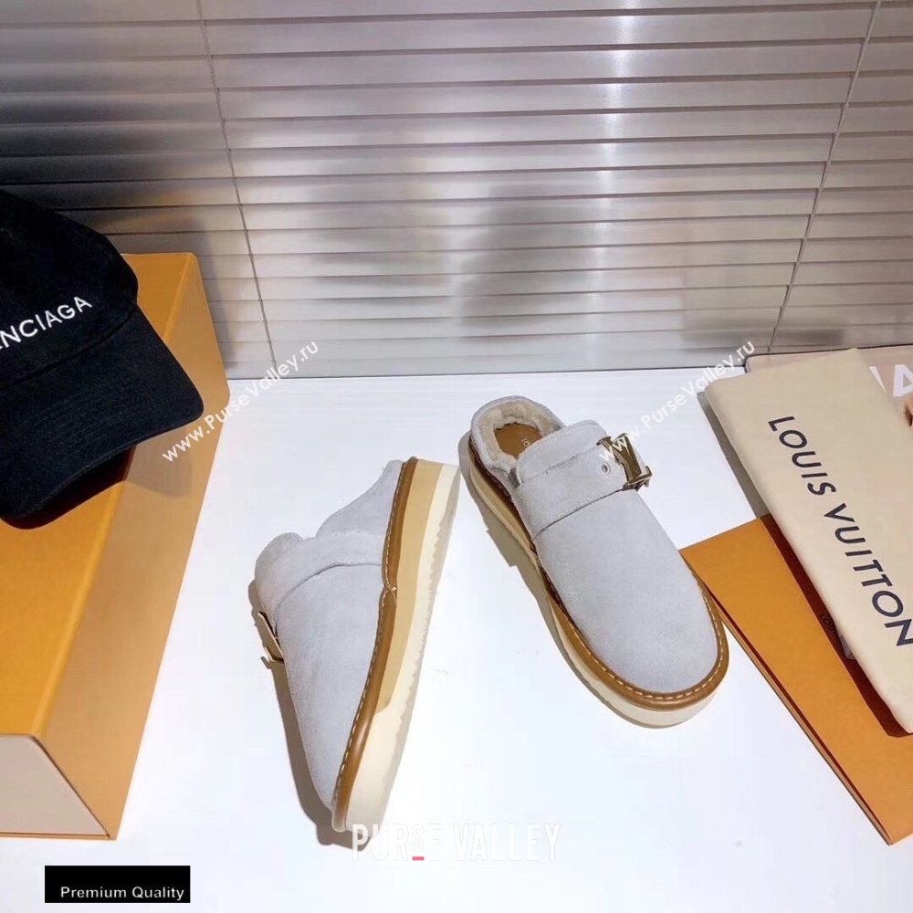 Louis Vuitton Shearling LV Cozy Mules 01 2020 (modeng-20112101)