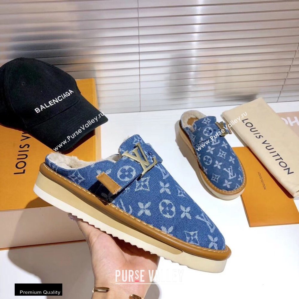 Louis Vuitton Shearling LV Cozy Mules 15 2020 (modeng-20112115)