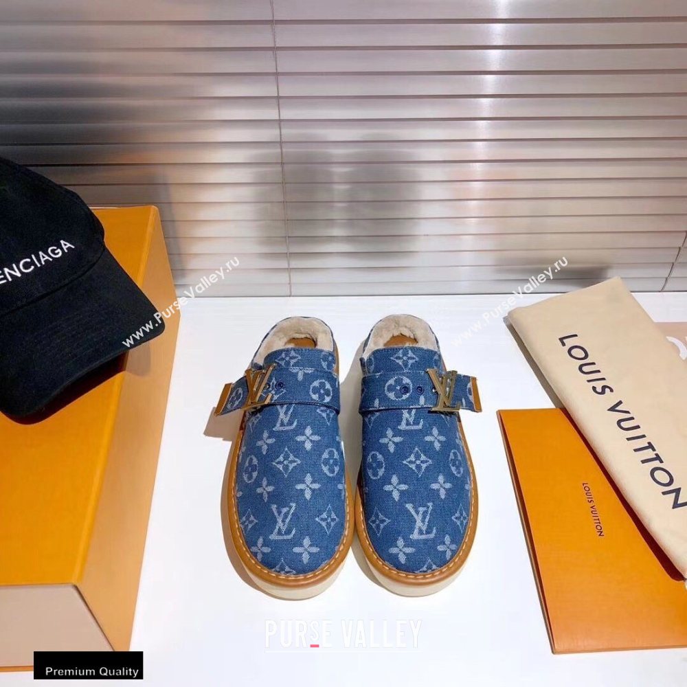 Louis Vuitton Shearling LV Cozy Mules 15 2020 (modeng-20112115)