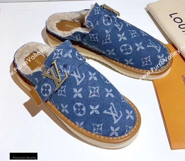 Louis Vuitton Shearling LV Cozy Mules 15 2020 (modeng-20112115)