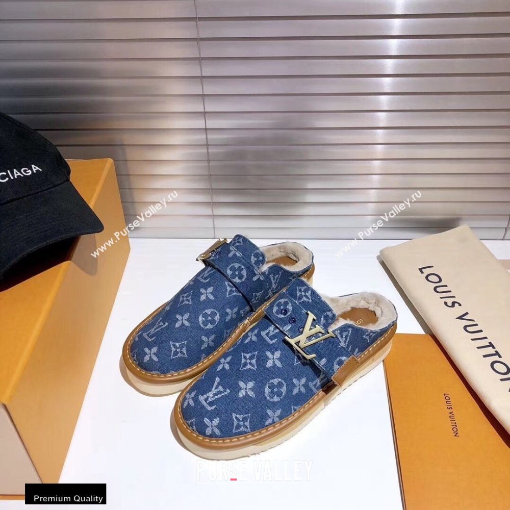 Louis Vuitton Shearling LV Cozy Mules 15 2020 (modeng-20112115)