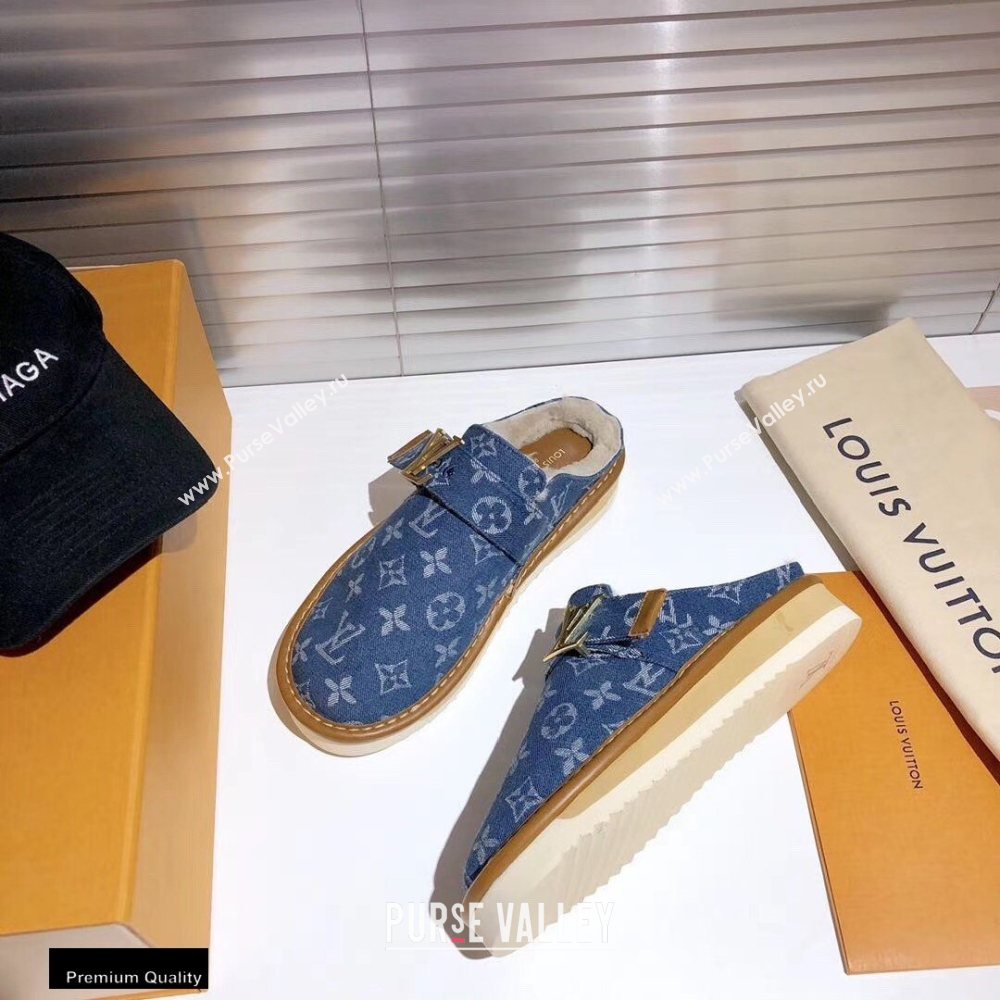 Louis Vuitton Shearling LV Cozy Mules 15 2020 (modeng-20112115)