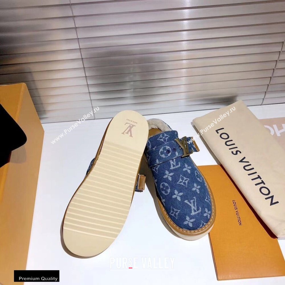 Louis Vuitton Shearling LV Cozy Mules 15 2020 (modeng-20112115)