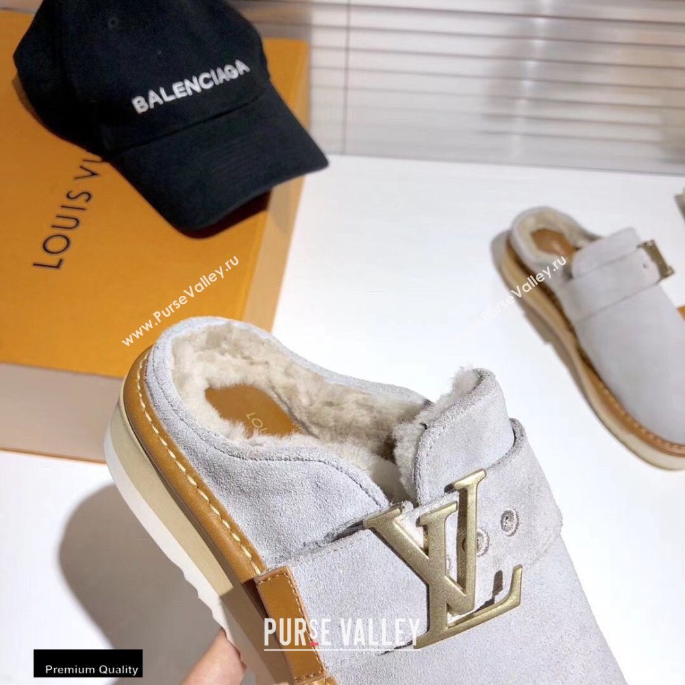 Louis Vuitton Shearling LV Cozy Mules 01 2020 (modeng-20112101)