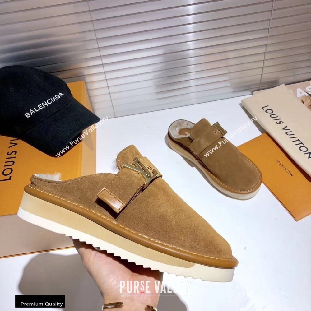 Louis Vuitton Shearling LV Cozy Mules 02 2020 (modeng-20112102)