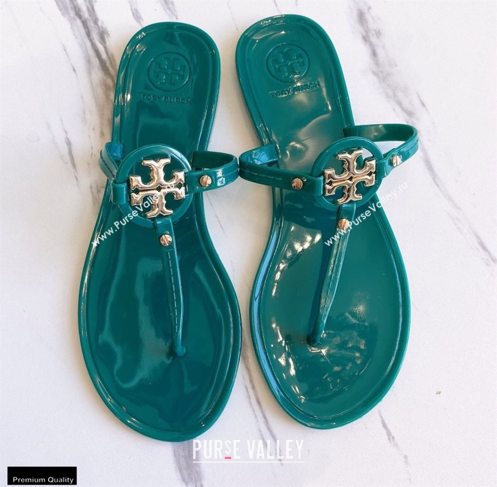 Tory Burch Mini Miller Jelly Thong Sandals Green 2020 (modeng-20112843)