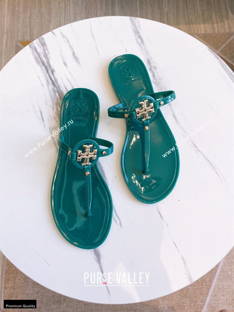 Tory Burch Mini Miller Jelly Thong Sandals Green 2020 (modeng-20112843)