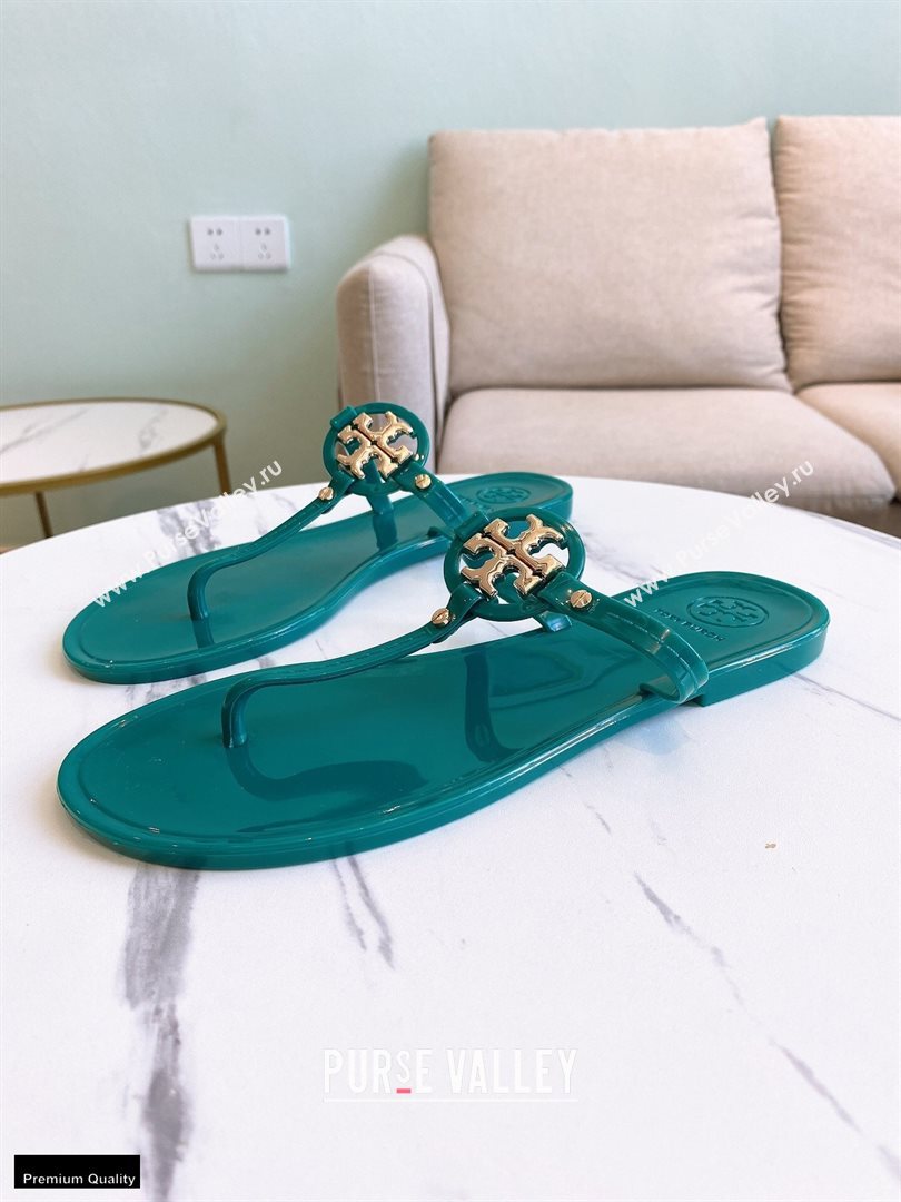 Tory Burch Mini Miller Jelly Thong Sandals Green 2020 (modeng-20112843)