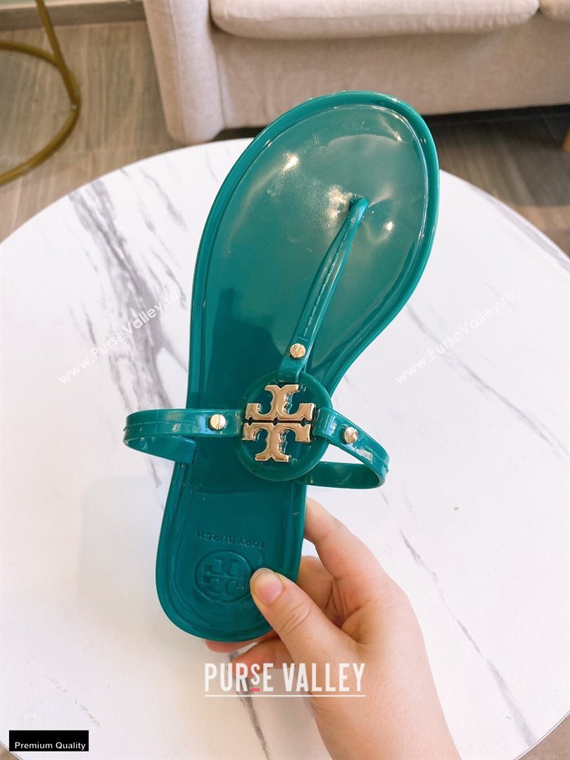 Tory Burch Mini Miller Jelly Thong Sandals Green 2020 (modeng-20112843)