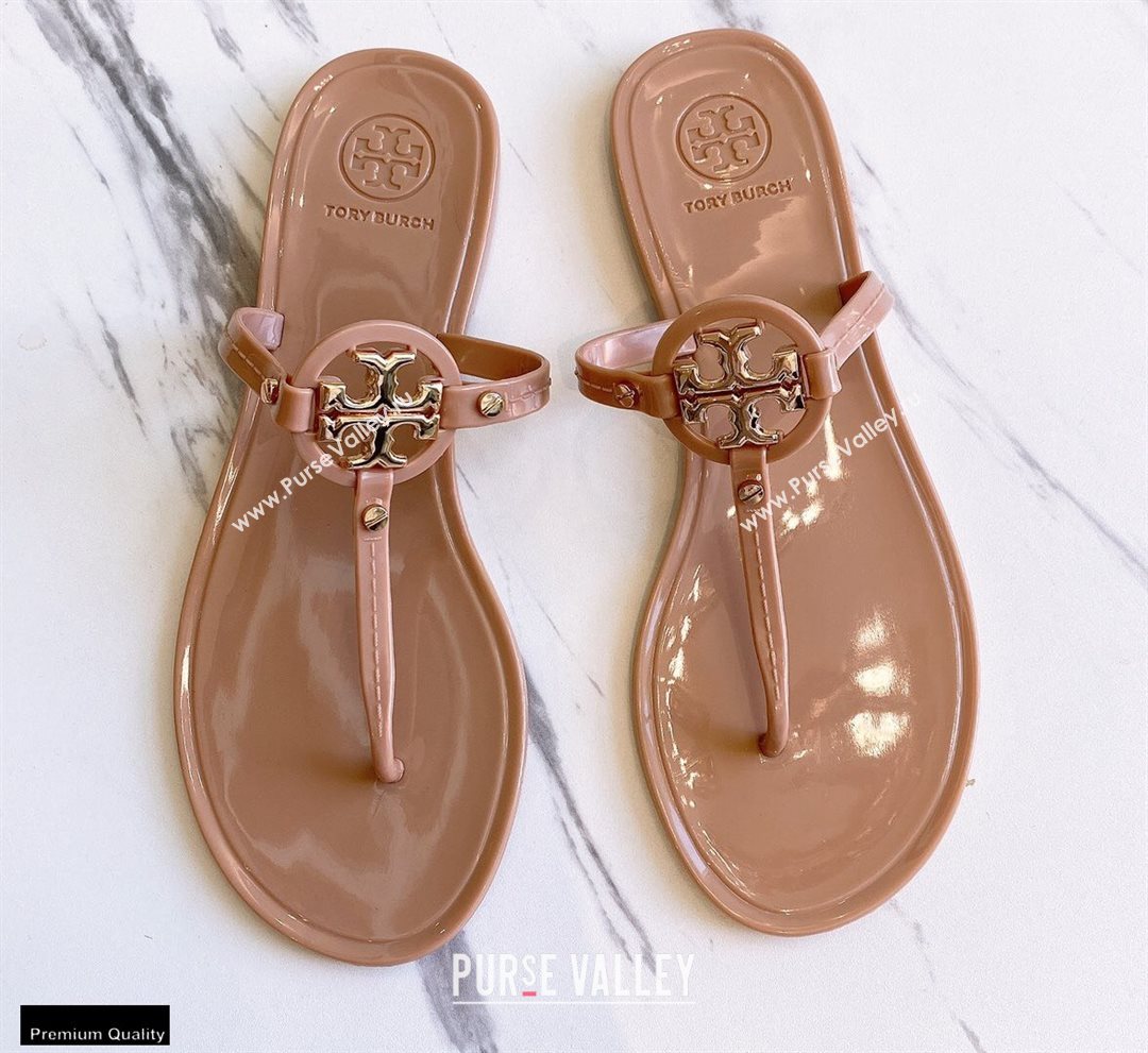 Tory Burch Mini Miller Jelly Thong Sandals Camel 2020 (modeng-20112842)