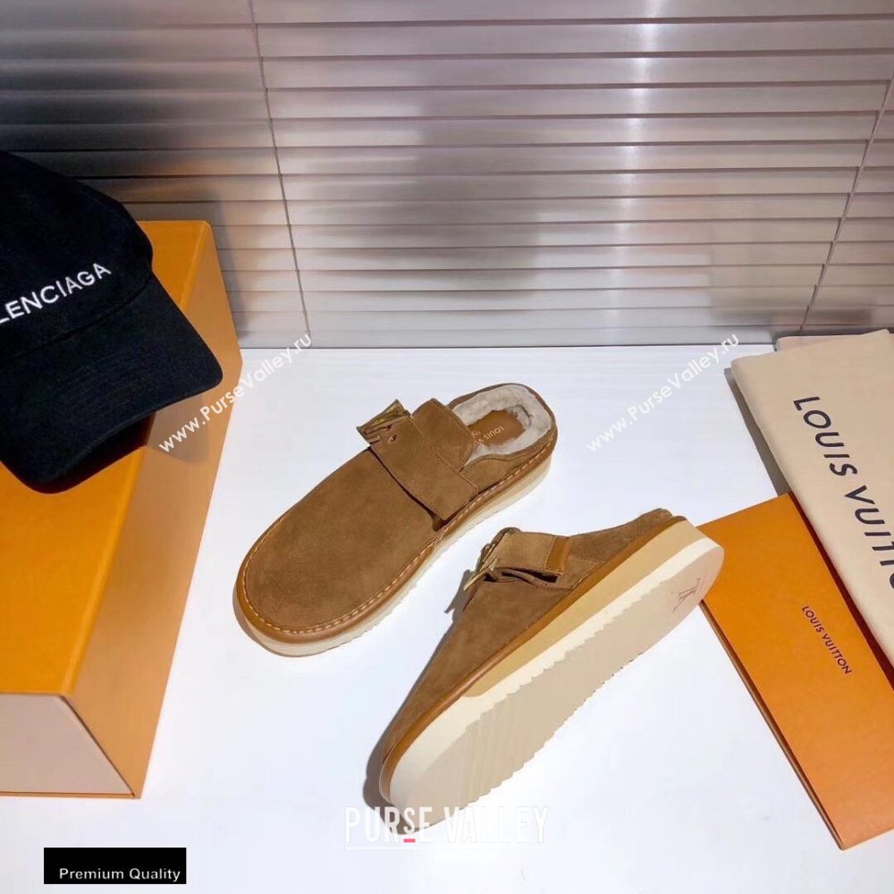 Louis Vuitton Shearling LV Cozy Mules 02 2020 (modeng-20112102)