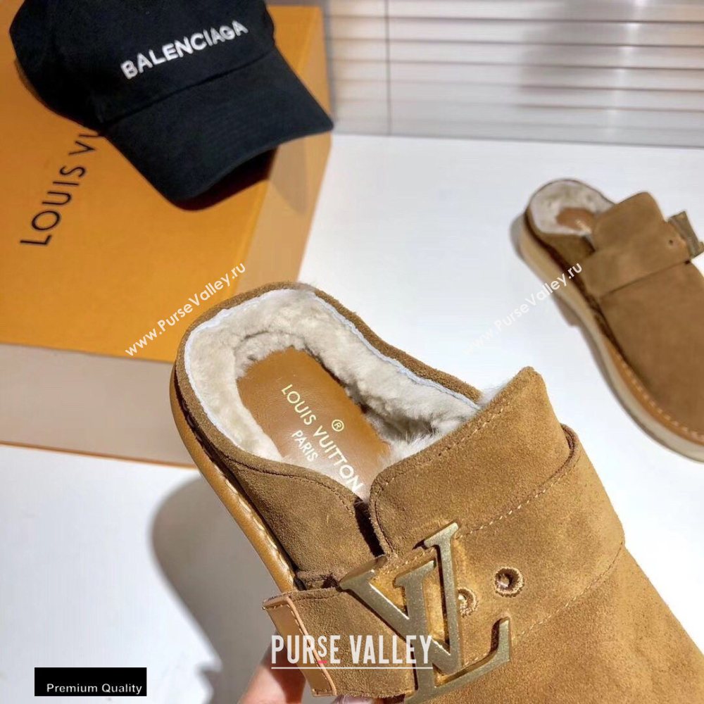 Louis Vuitton Shearling LV Cozy Mules 02 2020 (modeng-20112102)